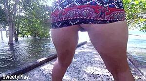 Outdoor Skirt Pissing