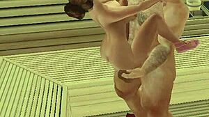 sauna cheerleader fuck