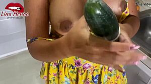 Cucumber Pussy Insertion