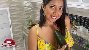 Cucumber Pussy Insertion
