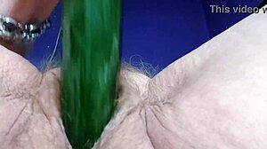 Granny Cucumber Fuck