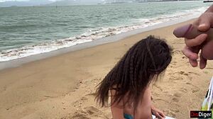 beach tit cumshot