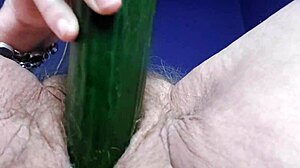 Granny Cucumber Fuck