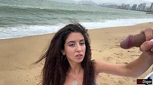 beach tit cumshot