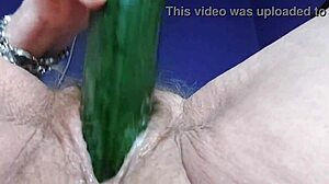 Granny Cucumber Fuck