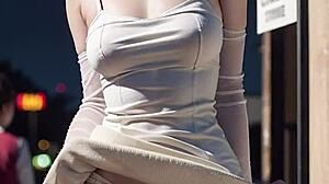 skirt panty tease