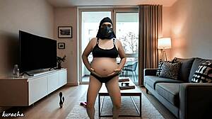 Pregnant Hijab Tease
