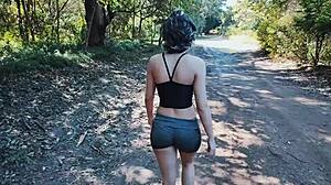 stepdaughter woods teasing virginity