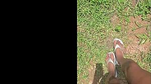 Stomping around the yard