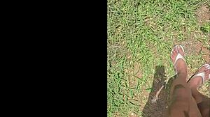 Stomping around the yard