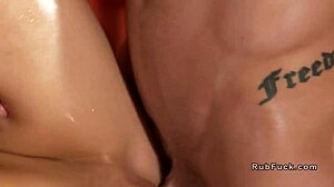 oiled blonde massage