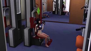 Raven works out hard