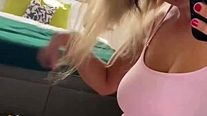 Selfie masturbates in mirror