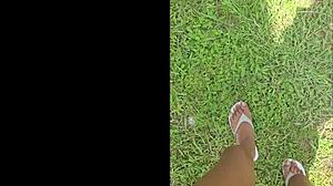 Stomping around the yard