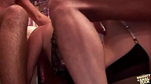 Raunchy anal foursome