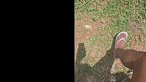 Stomping around the yard