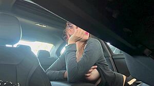 Smoking cigarette in car