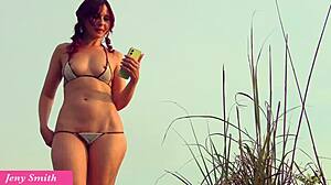 jeny smith beach tease