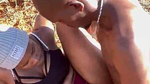 ebony outdoor quickie
