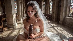 fucked bride in church