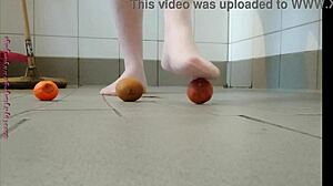 foot play in pantyhose