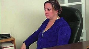 Mature boss spanks and fucks