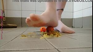 foot play in pantyhose