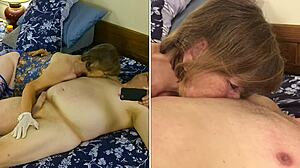 Granny deepthroat cum