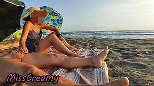 beach teacher blowjob