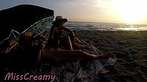 beach teacher blowjob