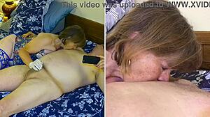 Granny deepthroat cum