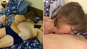 Granny deepthroat cum