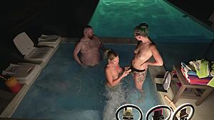 Hot Tub Threesome