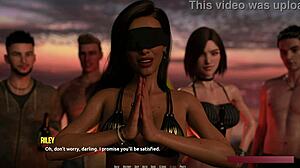 Blindfolded Beach Massage