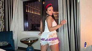 Belly dancing striptease