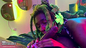 Ebony Furry Cum Swallow
