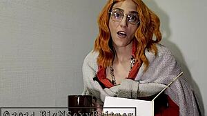 librarian blowjob facial