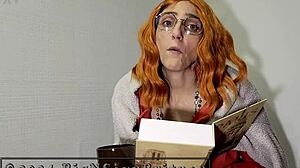 librarian blowjob facial