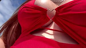 big boobs public closeup