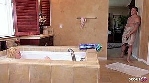 blonde bathroom fuck