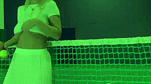 Blonde tennis court